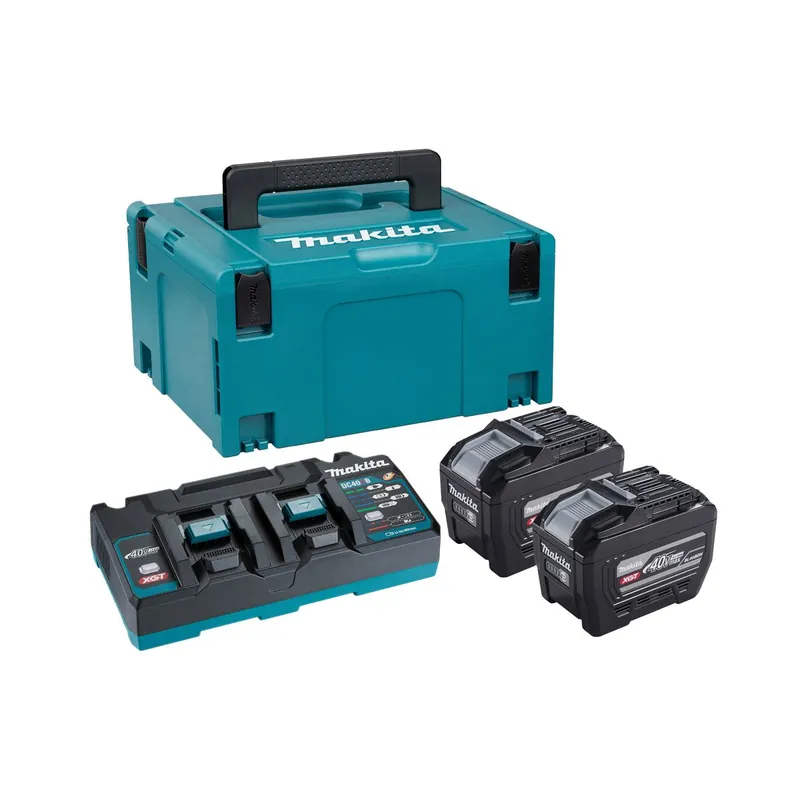 Makita Pack Énergie 40V XGT 8.0Ah 2 batteries BL4080H + 1 chargeur double DC40RB (EUAPSKGPE2J)
