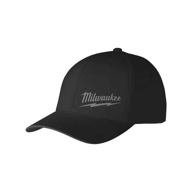 Milwaukee Casquette de Baseball performance S/M & L/XL Noir