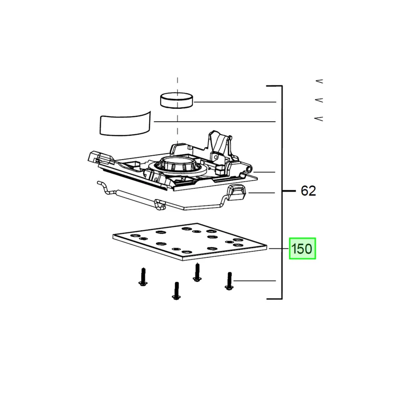 AEG Plateau de ponçage pour ponceuse FDS140 (4931511355)