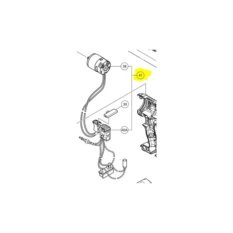 Hikoki - Hitachi Moteur 18V avec interrupteur pour perceuse DV18DGAL (371340)