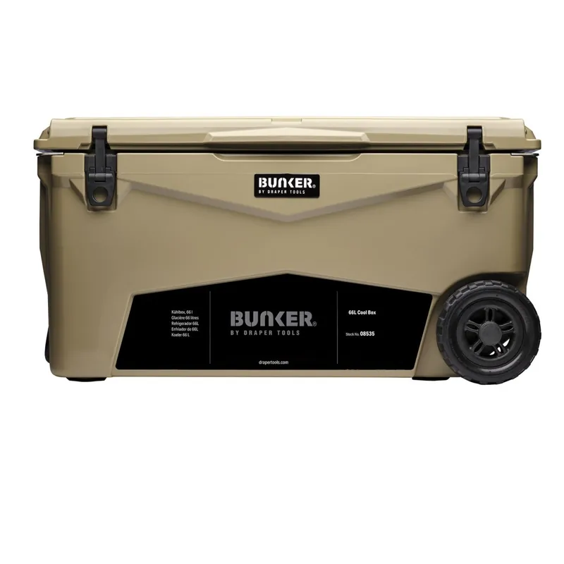 Glacière BUNKER 66 L – Grande glacière rotomoulée ultra résistante, conservation du froid jusqu‘à 5 jours