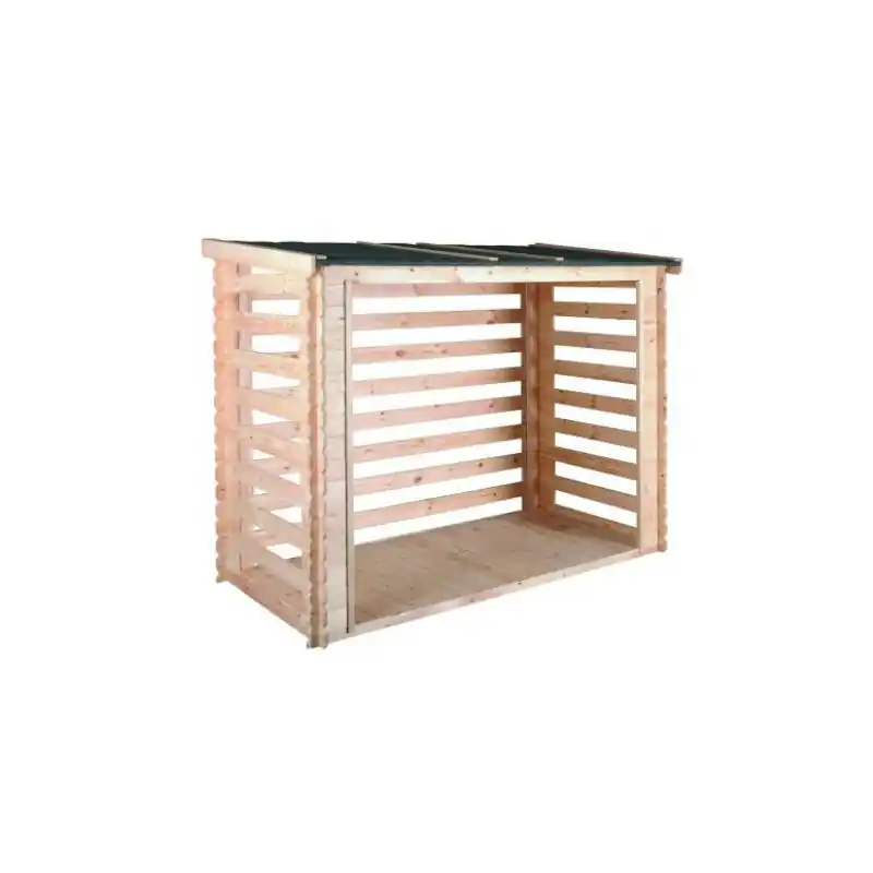 Abri bûches Come en bois 3,5 stères avec plancher Jardipolys