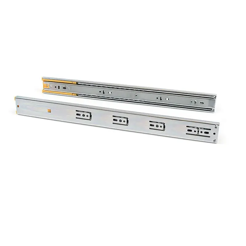 Pair coulisses tiroirs billes 45x550mm sortie totale fermeture amortie