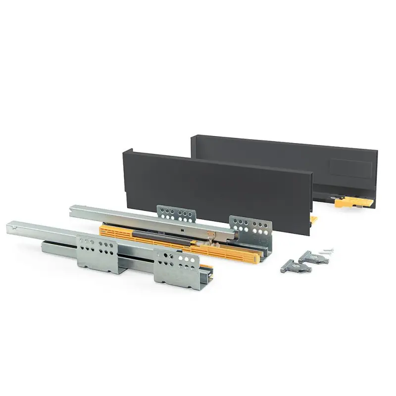 Kit tiroir cuisine Concept Ht 105mm prof 300mm fermeture amortie Acier
