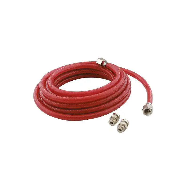 Tuyau PVC rouge 6x11 10m 1/4"F 2 embouts baïonnette