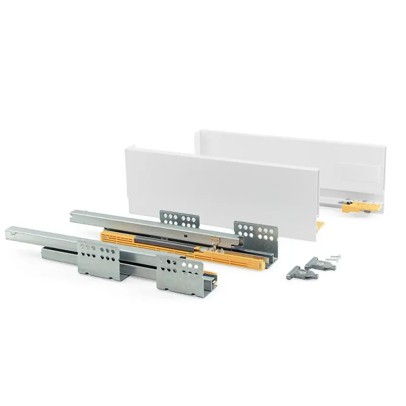 Kit tiroir cuisine Concept H138mm prof 400mm fermeture amortie Acier B