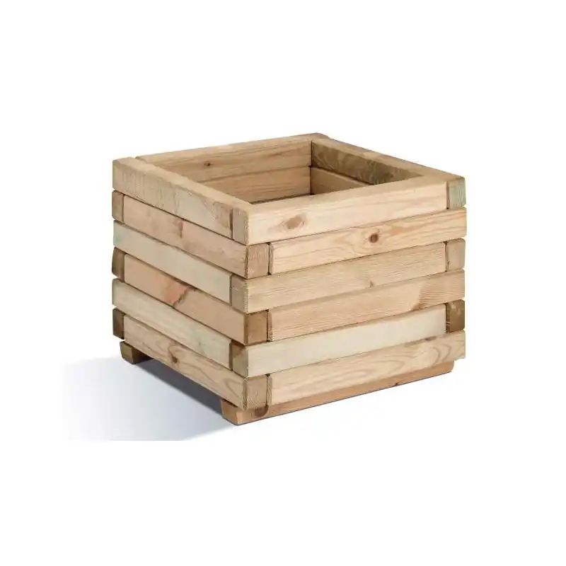 Bac à fleurs en bois carré 28L STOCKHOLM 40 carré