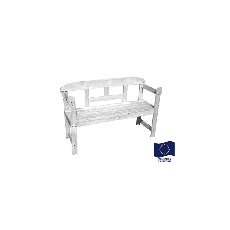Banc de jardin EMMA en sapin 125cm avec accoudoirs BJ-EM