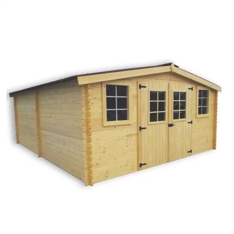 Abri de jardin en bois massif 20 m2 madriers 28 mm BA4050.02N