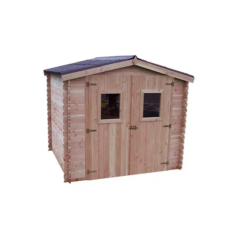 Abri DUBLIN en madriers Douglas 28mm sans plancher 5,32m² DU2421.02N