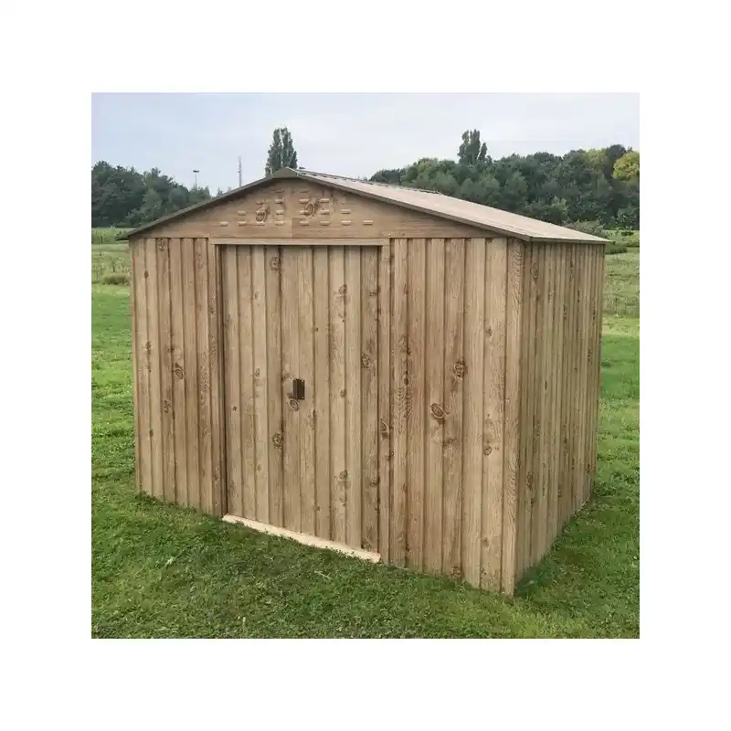 Abri de jardin en métal Woodgrain imitation bois 7,75m2 10x8 Duramax