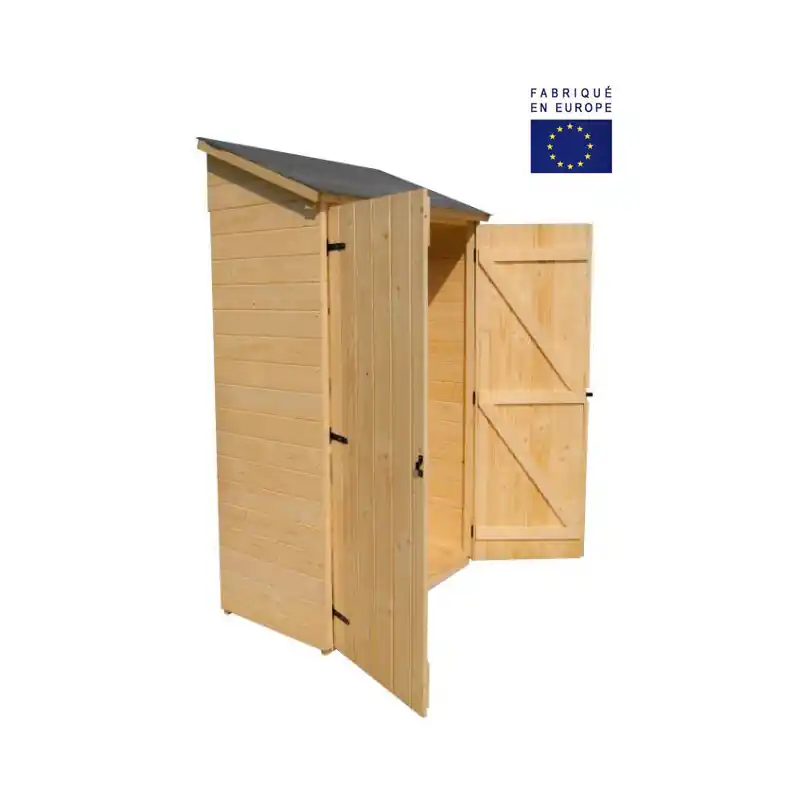 Abri mural bois multi-usages à 3 étagères 16 mm surface 070 m2 ED12060