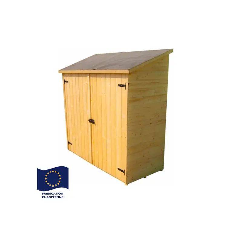 Abri mural bois massif étagères rangement 1m2 ED1708E