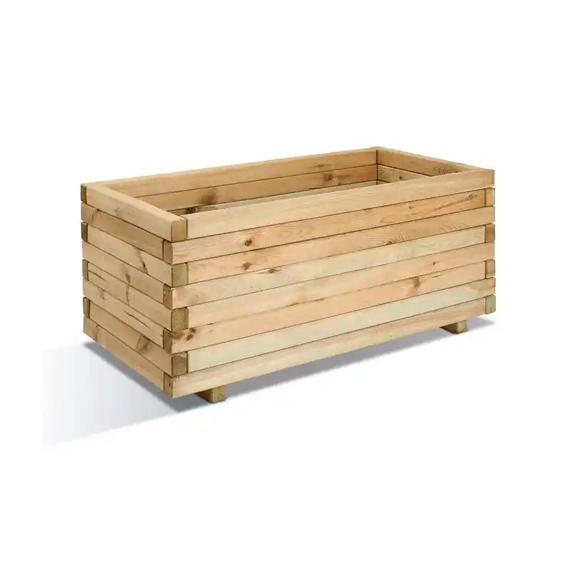 Bac à fleurs en bois rectangle 143L STOCKHOLM 50 rectangle