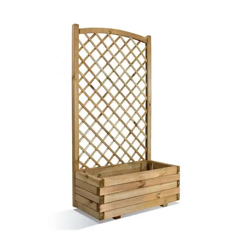 Bac à fleurs Lierre arc 80 en bois rectangle 64,5L Jardipolys