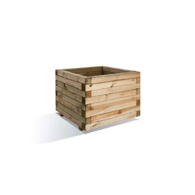 Bac à fleurs en bois carré 230L STOCKHOLM 80 carré