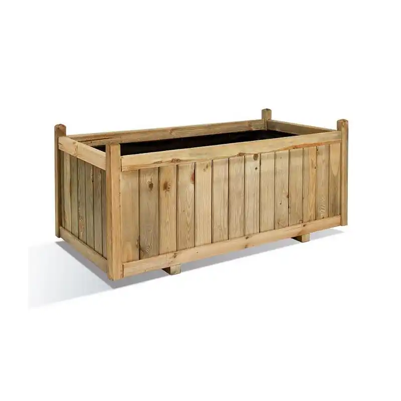 Bac à fleurs VENDOME 120 en bois rectangle 220L Jardipolys