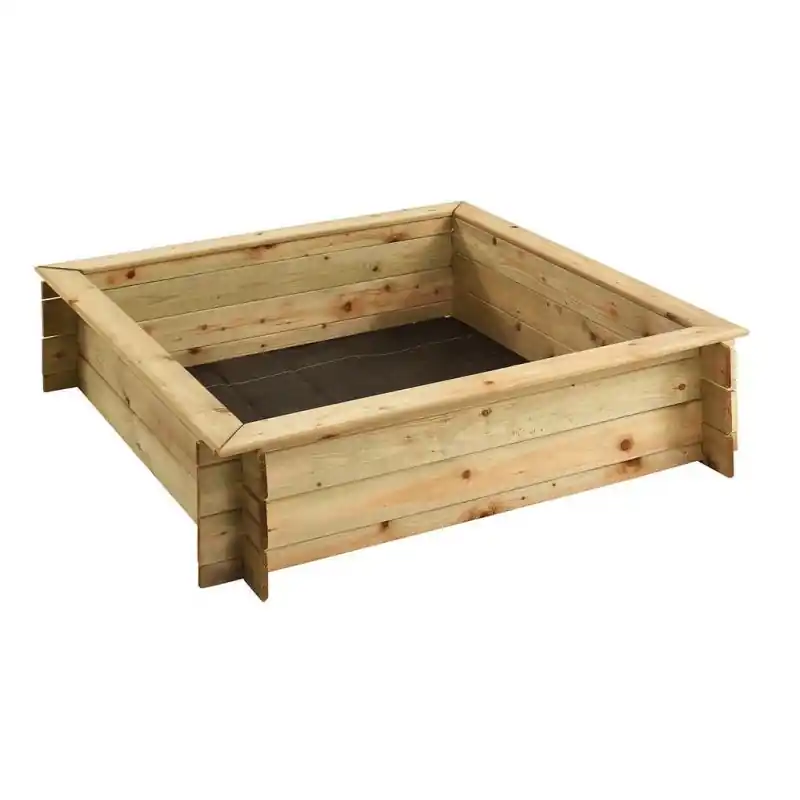 Bac à sable 5 CARRE 120x120cm avec couvercle Jardipolys