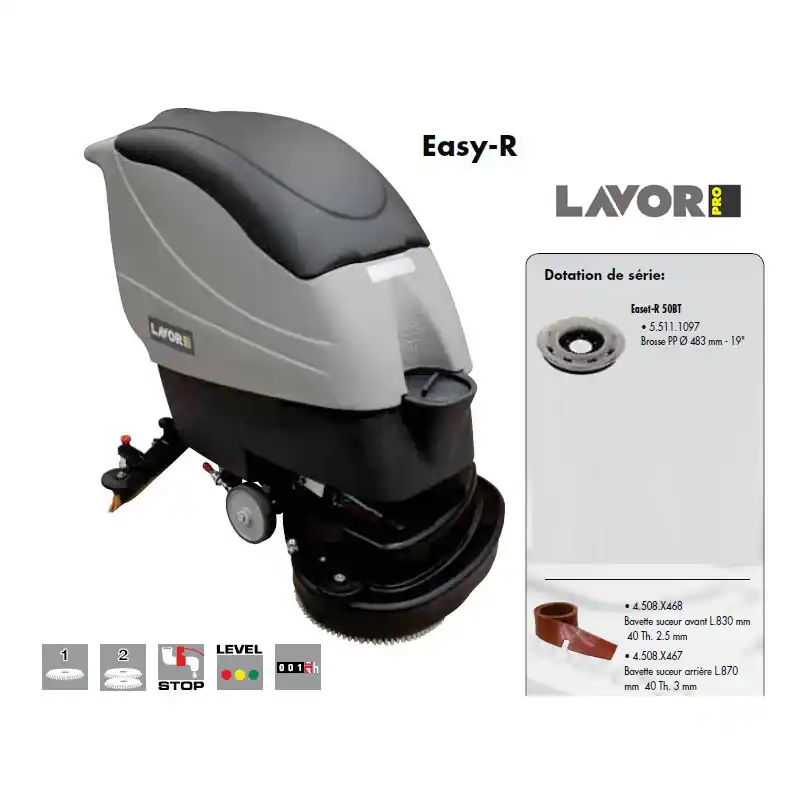 Autolaveuse autotractée 800 mm 2250 m²/h 24V sans batteries Easy-R 50B