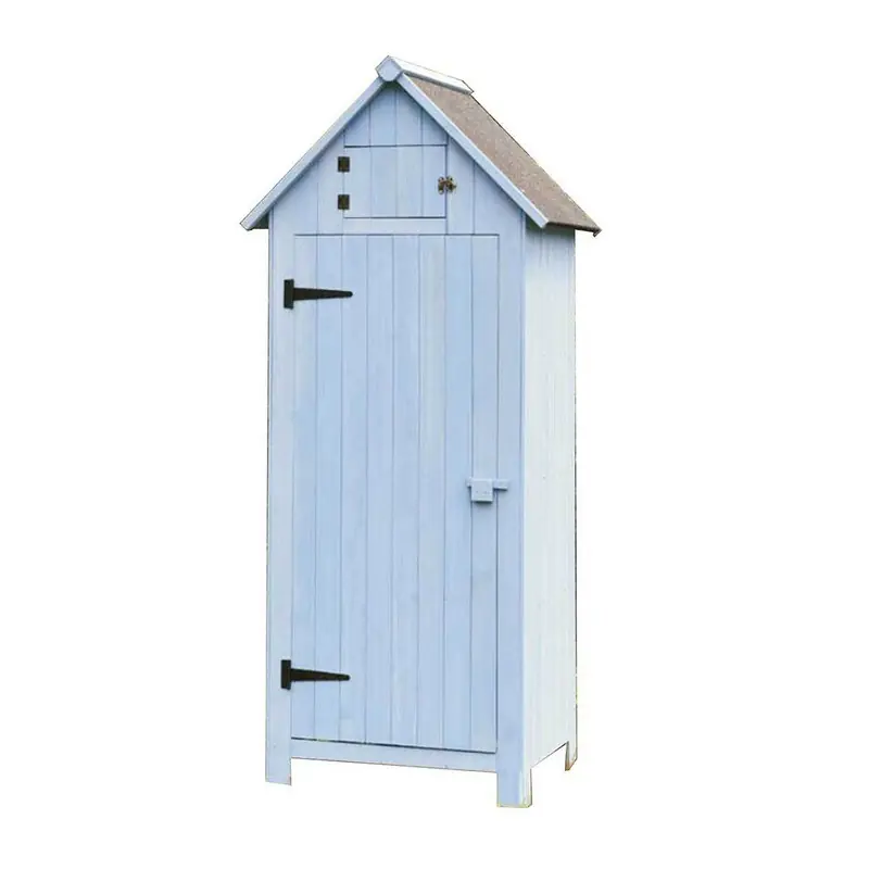 Armoire de jardin bleue en bois 3 étagères ARM0805