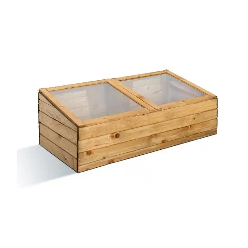 Serre double de jardin en bois 107L Jardipolys