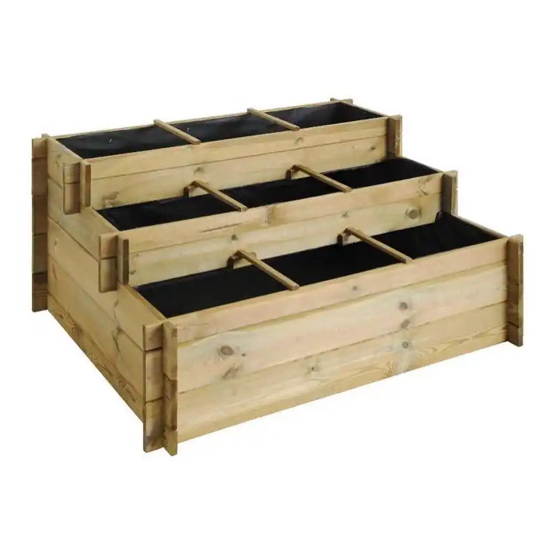 Carré potager UP en bois 3 hauteurs 371L Jardipolys
