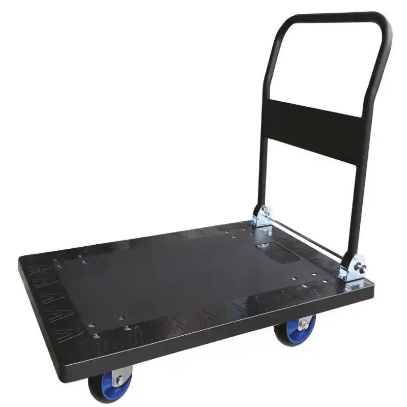 Chariot plastique avec dossier rabattable 500 kg roues caoutchouc CP50