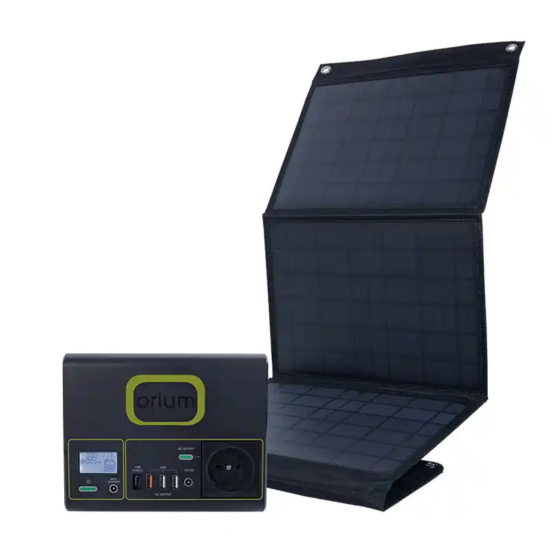 Pack station d‘énergie Izywatt 150 et panneau solaire 30W Orium