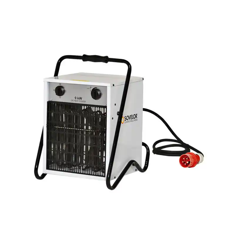 Chauffage air pulsé électrique thermostat 9kW 800m3/H 380V Triphasé B9