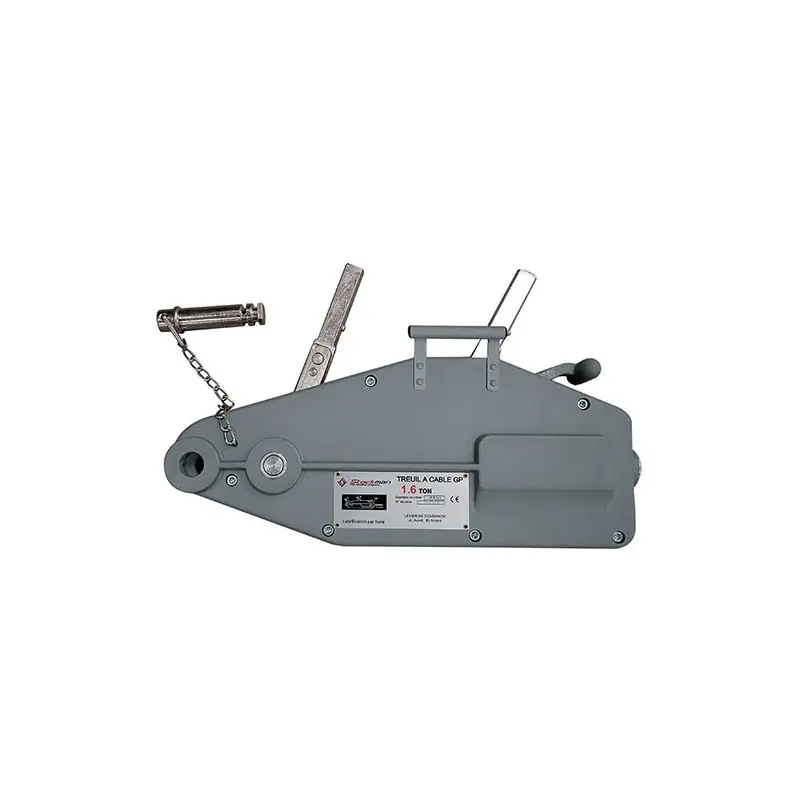 Treuil à câble sans fin capacité 1600 kg câble Diam 11 mm GP16