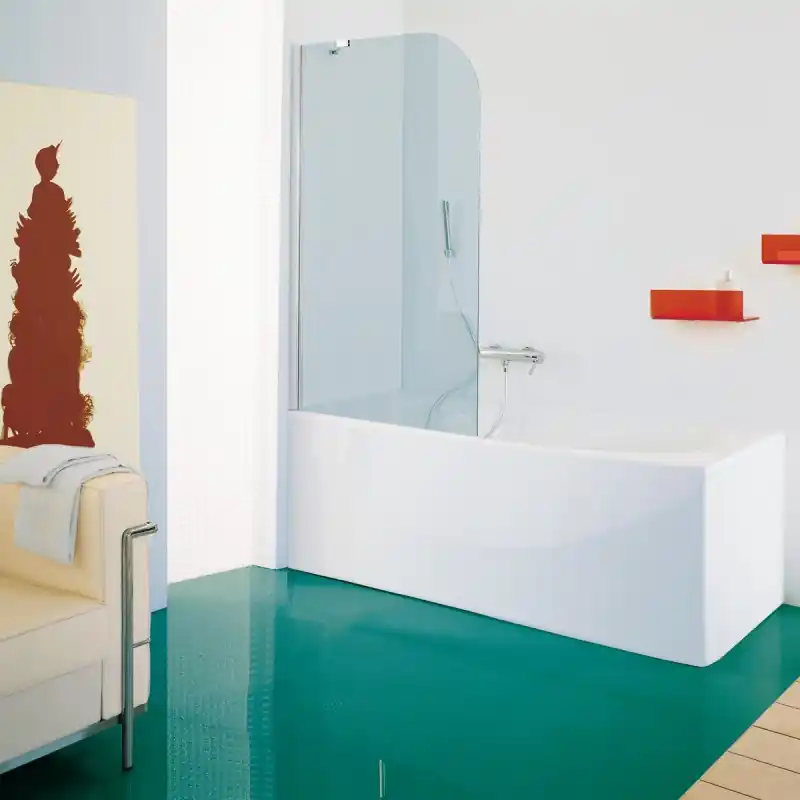 Pare-bain fixeVerre arrondi 75-77cm Ht140cm B1650ULUTR