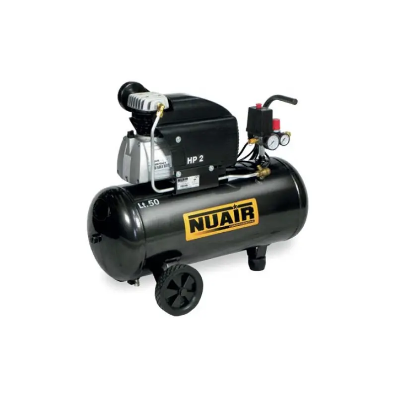 Compresseur à air 2CV 15kW Monophasé 50L Entraînement direct lubrifié