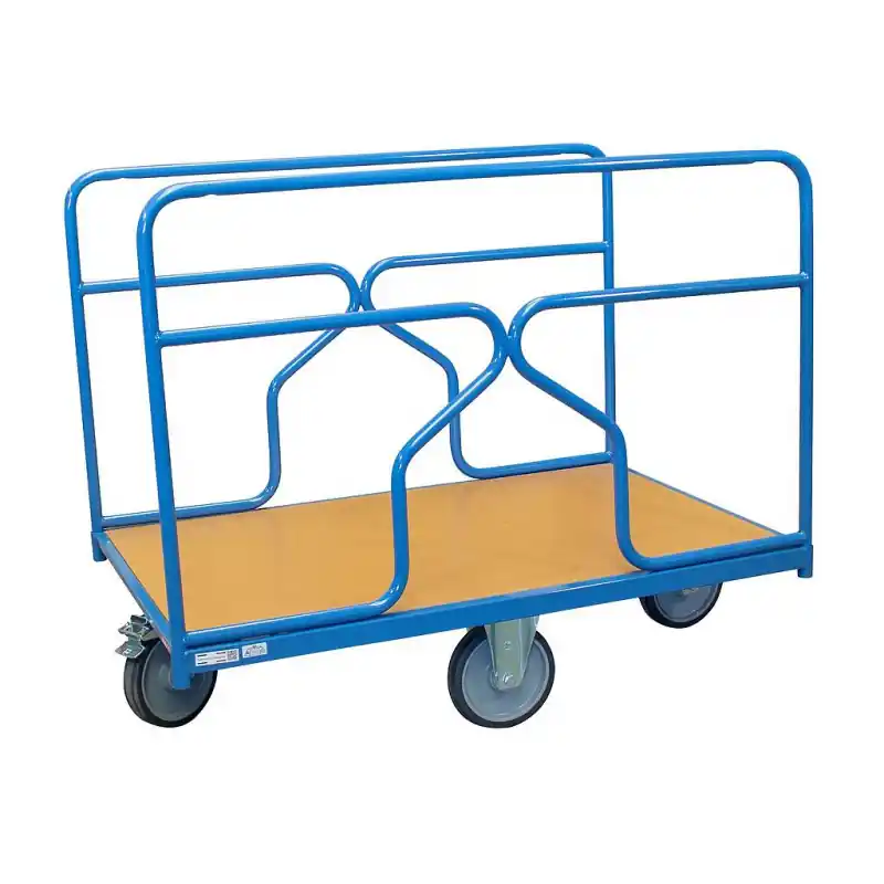 Chariot modulaire ridelle tube charge 500 kg 1200 x 800 mm roues losan
