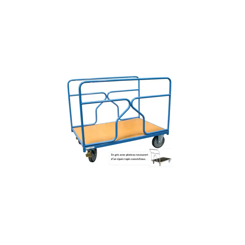 Chariot modulaire habillage tube 500 kg 1200x800mm 2 ridelles Diam rou