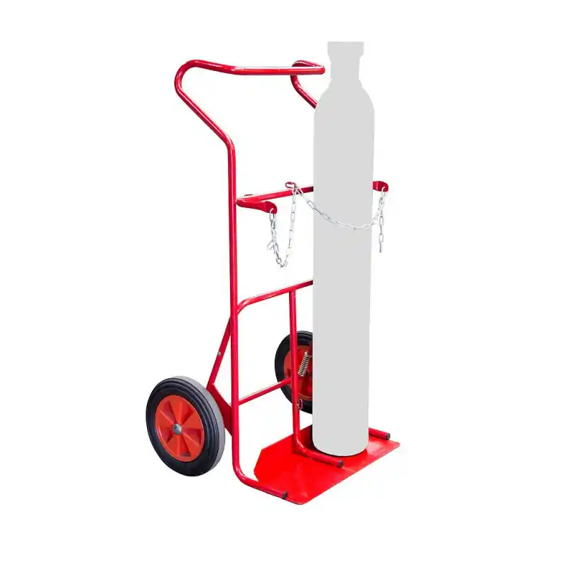 Diable porte bouteille charge 250 kg roues PN 400mm avec basculement a