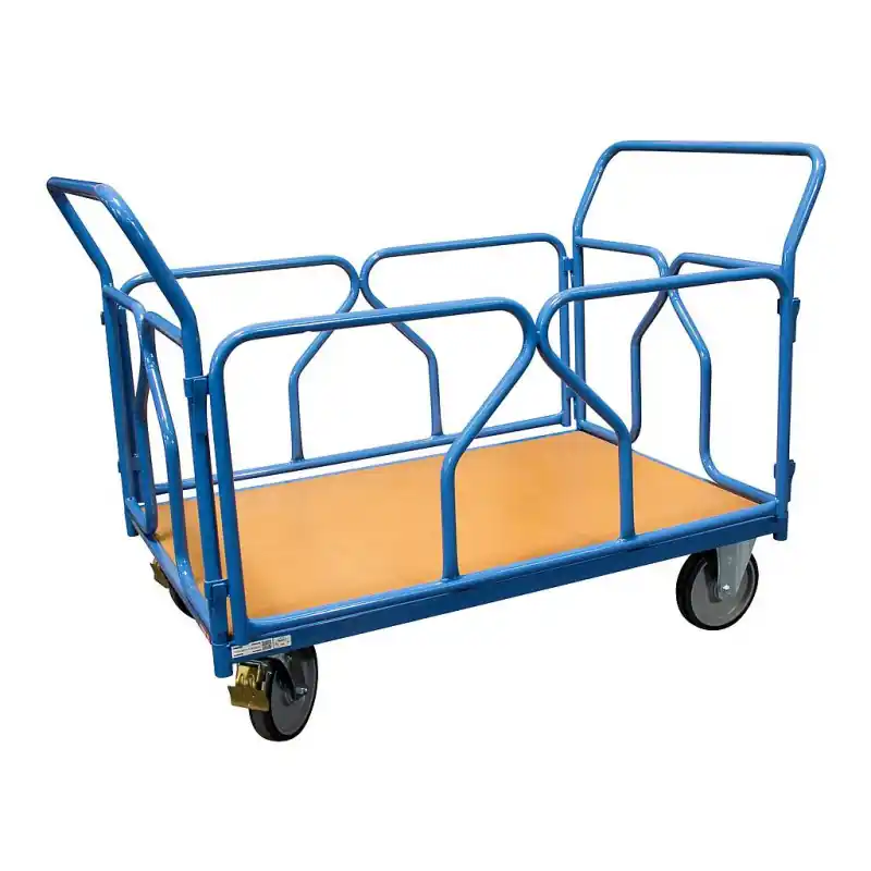 Chariot modulaire habillage tube 500 kg 1000x700mm 2 dossiers et 2 rid