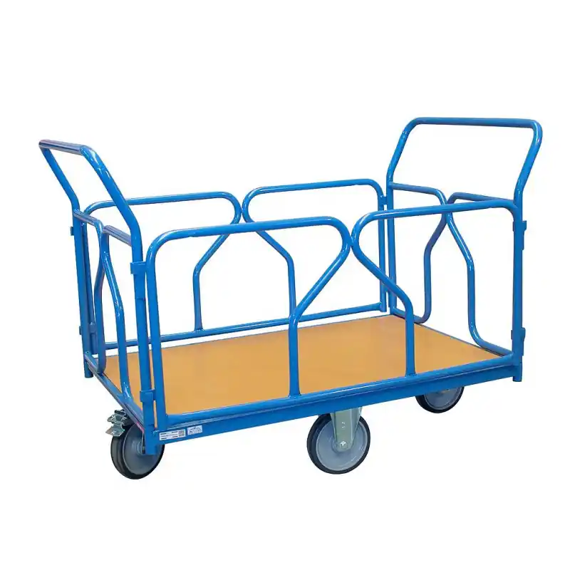 Chariot modulaire habillage tube charge 500kg 1200x800mm roues losange