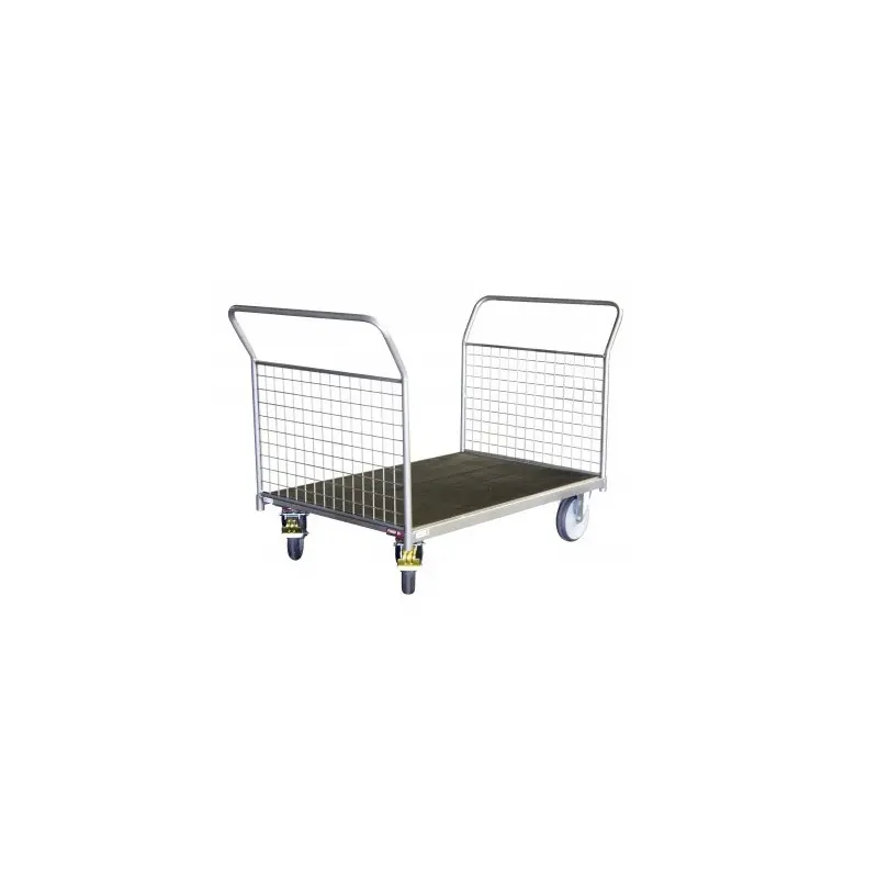 Chariot modulaire 1200x800 mm charge 500 Kg 2 dossiers grillagés