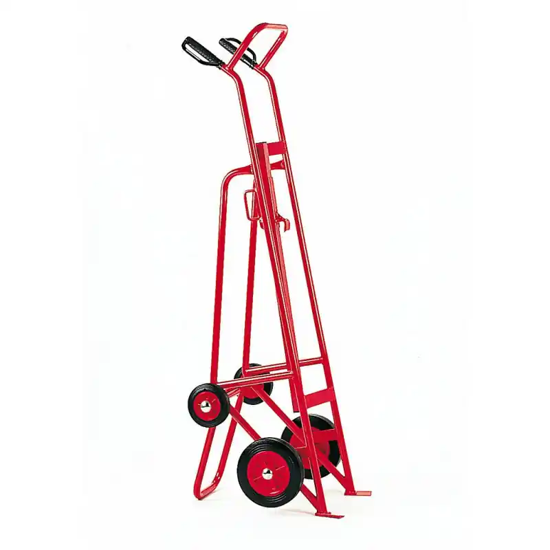 Diable palettiseur-dépalettiseur fûts charge 350 kg 220 L roues caoutc