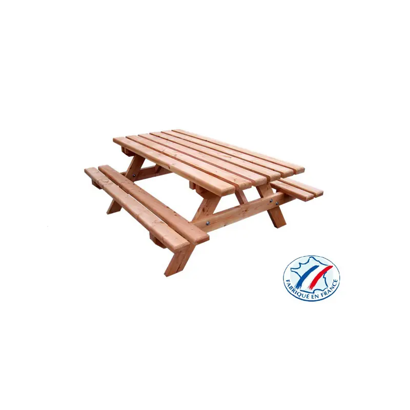 Table forestière MUNICH en douglas 190cm 6 personnes Ep. 45mm SJ-TFD7