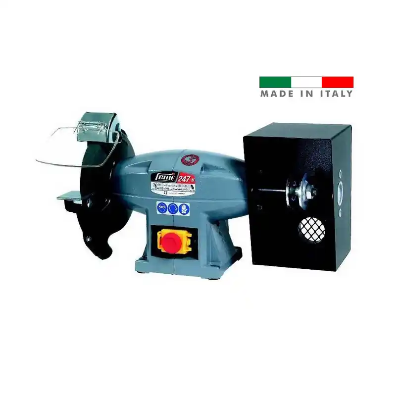 Touret/polisseuse 850W 400V Diam 200 mm avec meule et sans brosse 247/