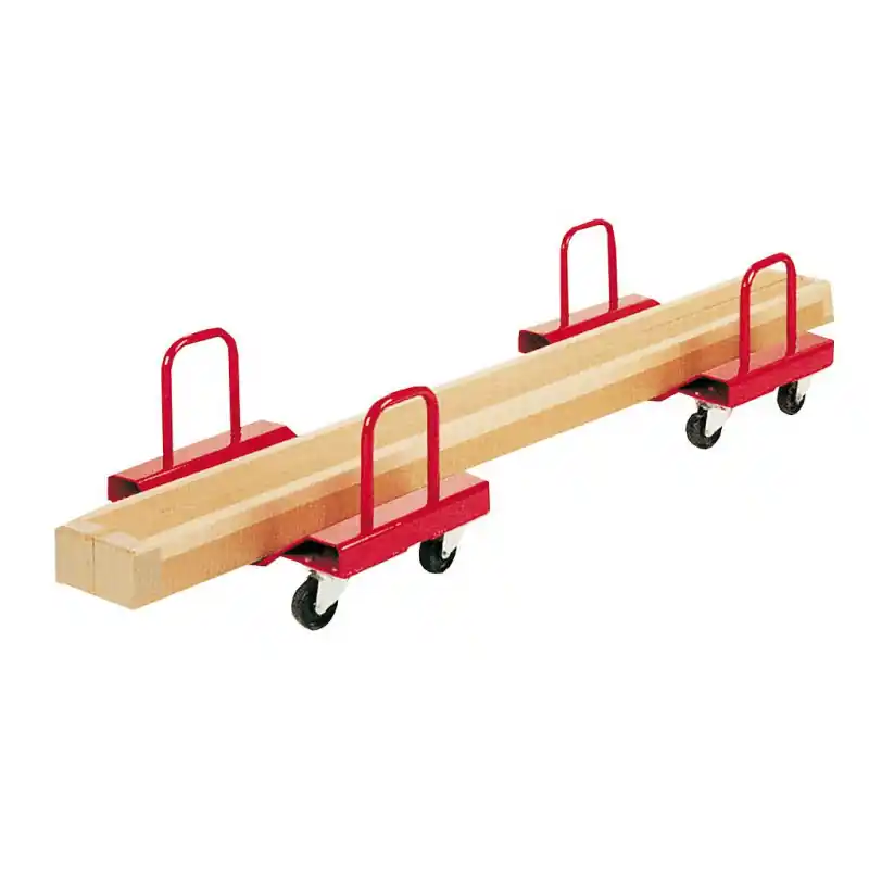 Jeu de 2 rouleurs incurvés pour charges longues 1 T 4 roues nylon Diam