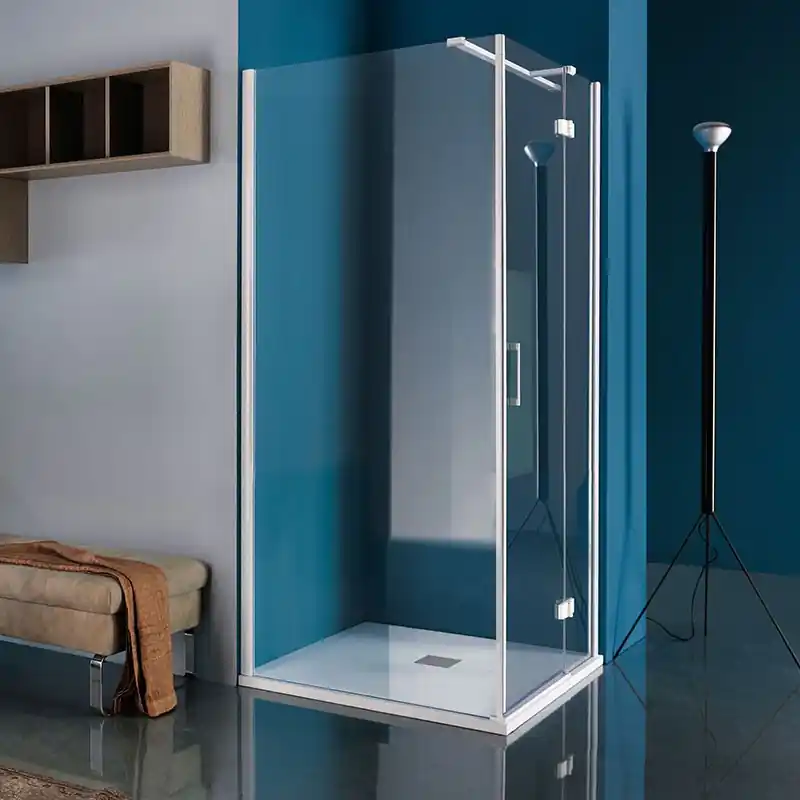 Paroi douche fixe 79-815cm profilé alu chromé brillant Grand Polaris