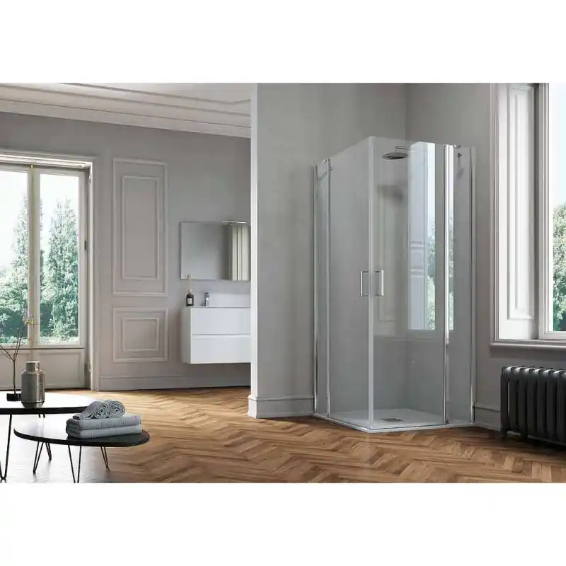 Paroi douche d‘angle ouverture pivotante 975-100cm Gauche Polaris