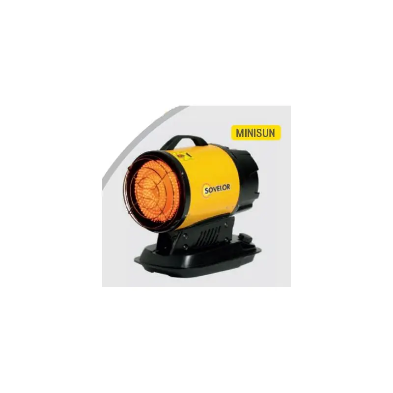 Chauffage radiant portable Minisun combustion directe 17kW Sovelor