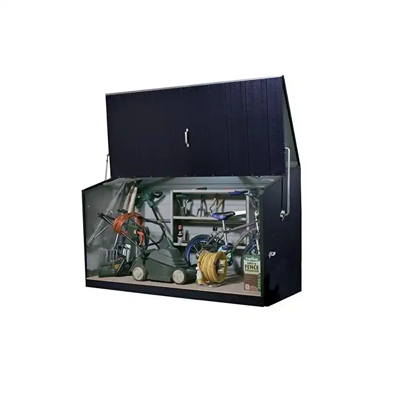 Coffre de rangement anthracite en métal 196x089x113 m STOREGARD_ANTHRA