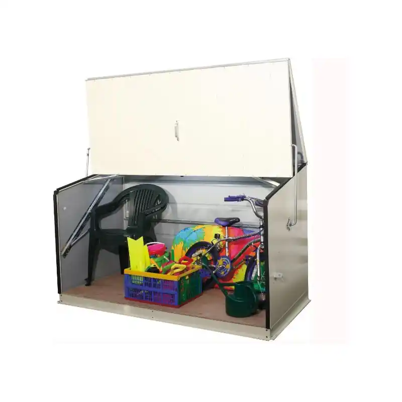 Coffre de rangement crème en métal 1,96x0,89x1,13 m STOREGARD_CREME