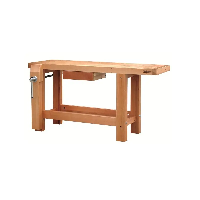 Etabli bois de menuisier pro L1,50m avec 1 presse verticale Outifrance