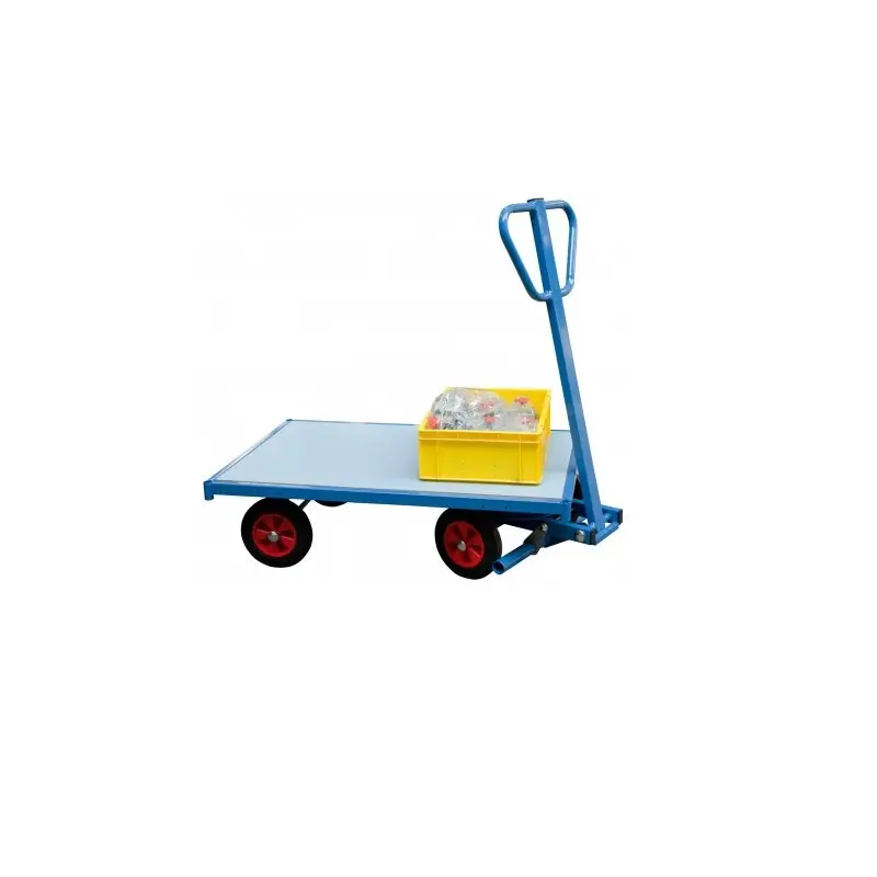 Chariot 500 kg 1200 x 800 mm pivotant plateau nu 250 mm