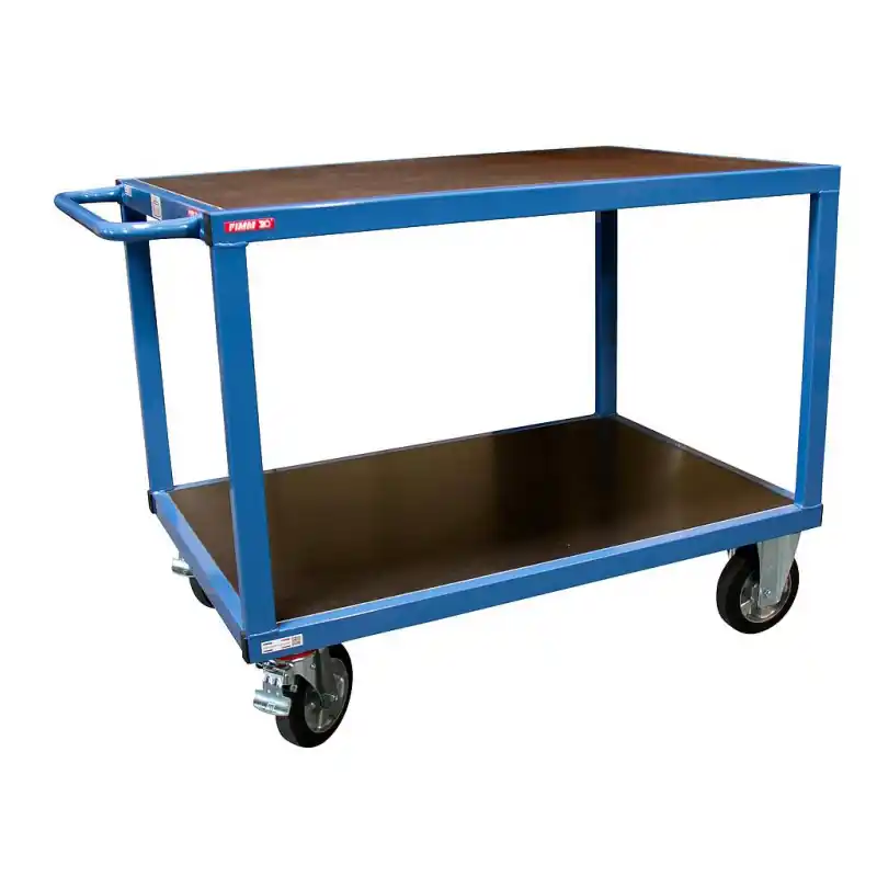 Servante d‘atelier charge lourde 1000 kg 1200 x 800 mm 2 plateaux